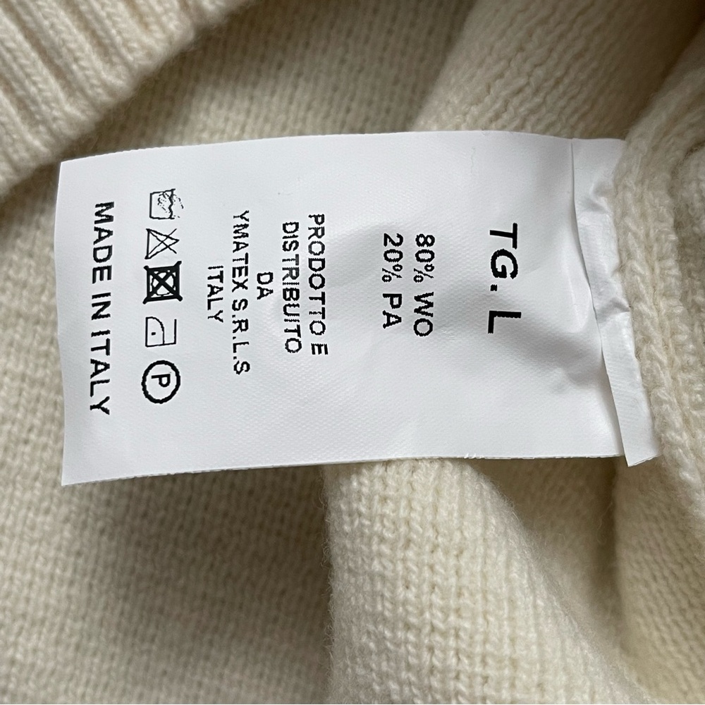 LC23 Norwegian Wool Sweater Sz L In Nudes & Neutrals - Picture 8 of 9